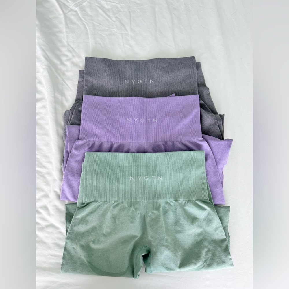 NVGTN Leggings Gray, Lavender, and Mint green